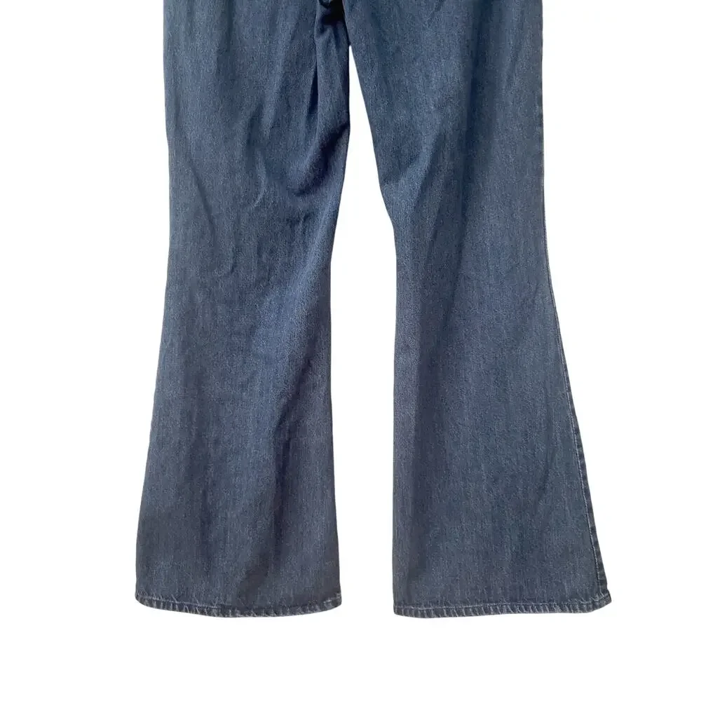 & Other Stories High Rise Flared Pintuck Jeans 100% Cotton Size 6